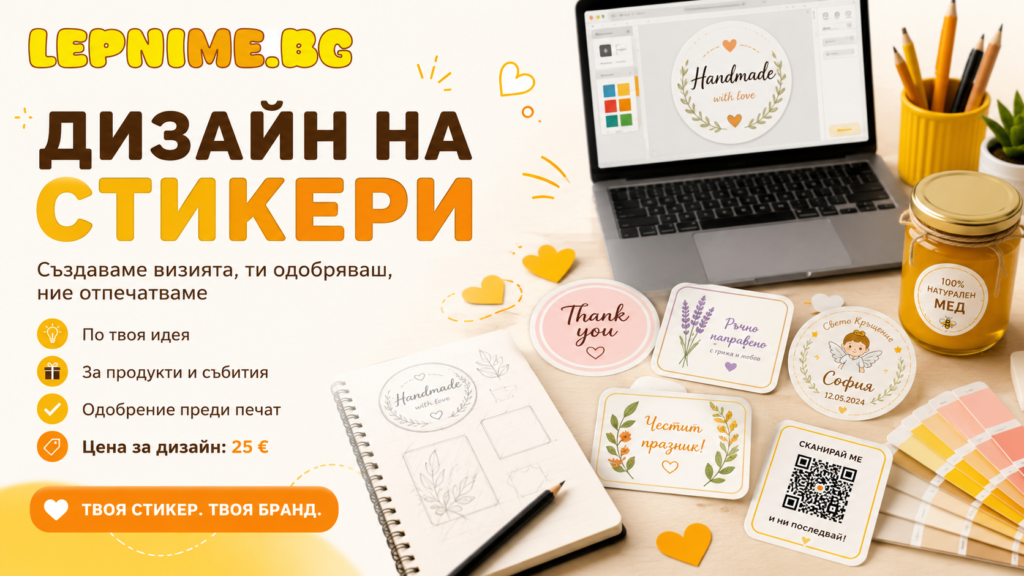 Дизайн на стикер по поръчка от LepniMe.bg